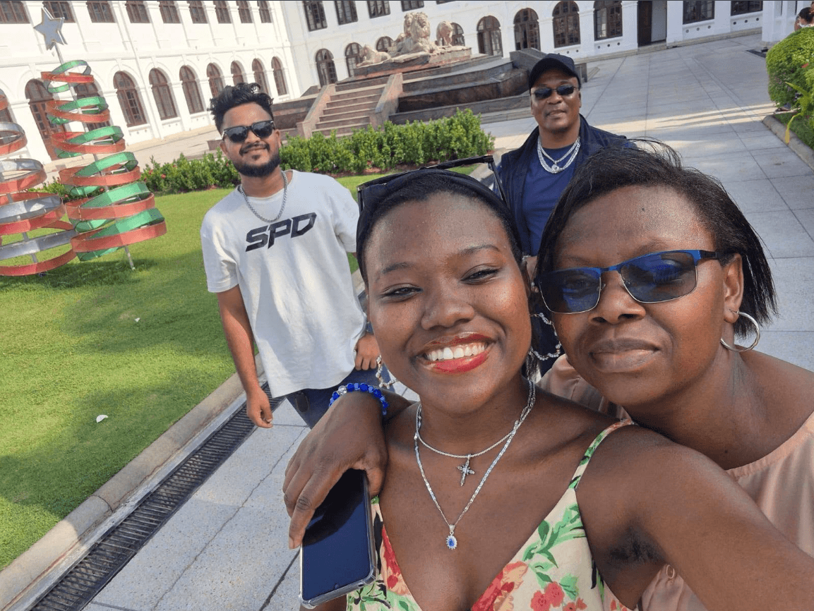 Travelers with Tripvibe host at historic Arcade Independence Square Colombo